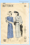 Butterick 4352: 1940s Chic Misses Street Dress Sz 34 B Vintage Sewing Pattern