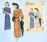 Butterick 4352: 1940s Chic Misses Street Dress Sz 34 B Vintage Sewing Pattern