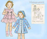 1930s Original Vintage Butterick Sewing Pattern 447 Cute 24 in Doll Clothes Set