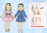 1930s Vintage Butterick Sewing Pattern 456 Sweet 18in Little Girl Doll Clothes Set
