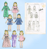 1930s Vintage Butterick Sewing Pattern 456 Sweet 24in Little Girl Doll Clothes Set
