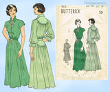 Butterick 4610: 1940s Stylish Misses Street Dress Sz 34 B Vintage Sewing Pattern