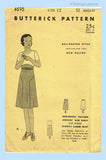 Butterick 4695: 1930s Girls Skirt with Underbody Size 12 Vintage Sewing Pattern