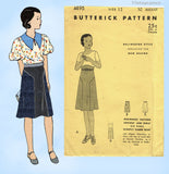 Butterick 4695: 1930s Girls Skirt with Underbody Size 12 Vintage Sewing Pattern