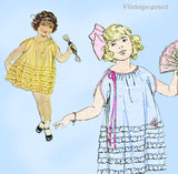 Butterick 4764: 1920s Rare Little Girls Party Dress Sz 7 Vintage Sewing Pattern