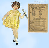 Butterick 4764: 1920s Rare Little Girls Party Dress Sz 7 Vintage Sewing Pattern