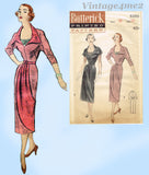 Butterick 5359: 1950s Misses Draped Afternoon Dress 32 B Vintage Sewing Pattern