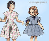 Butterick 5616: 1950s Little Girls Jumper Dress & Blouse Vintage Sewing Pattern