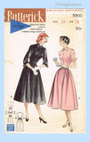 Butterick 5900: 1950s Misses Susie Stephens Dress Sz 33 B Vintage Sewing Pattern