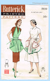 1950s Vintage Butterick Sewing Pattern 5939 Cute Misses Tulip Apron Fits All
