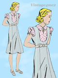 1930s Vintage Butterick Sewing Pattern 6631 Uncut Girls Jumper Dress & Blouse 10