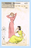 Butterick 6751: 1950s Uncut Misses Bias Nightgown Sz 34 B Vintage Sewing Pattern