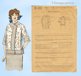 Butterick 6833: 1910s Stunning Misses WWI Blouse Size 36 B Vintage Sewing Pattern