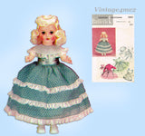 1950s Vintage Butterick Sewing Pattern 7565 Cute 21 Inch Little Girl Doll Clothes Set