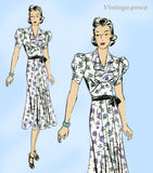 Butterick 7900: 1930s Uncut Misses Street Dress Sz 42 B Vintage Sewing Pattern