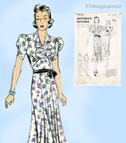 Butterick 7900: 1930s Uncut Misses Street Dress Sz 42 B Vintage Sewing Pattern
