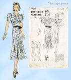 Butterick 7900: 1930s Uncut Misses Street Dress Sz 42 B Vintage Sewing Pattern