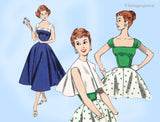 Butterick 8149: 1950s Uncut Misses Sun Dress & Cape 32B Vintage Sewing Pattern
