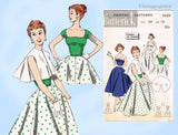 Butterick 8149: 1950s Uncut Misses Sun Dress & Cape 32B Vintage Sewing Pattern