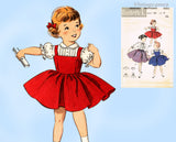 1950s Vintage Butterick Sewing Pattern 8283 Cute Toddler Girls Dress Size 3