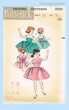 1950s Vintage Butterick Sewing Pattern 8545 Cute Toddler Girls Party Dress
