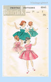 1950s Vintage Butterick Sewing Pattern 8545 Cute Toddler Girls Party Dress