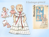 1960s Original Vintage Butterick Pattern 9196 Baby Doll Clothes Set 23-24 Inches