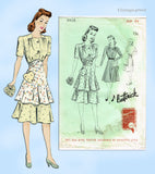 Butterick 9403: 1940s day Dress and Apron Vintage Sewing Pattern Plus Size Uncut 44 B