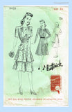 Butterick 9403: 1940s day Dress and Apron Vintage Sewing Pattern Plus Size Uncut 44 B