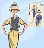 Butterick 9698: 1960s Marvelous Misses Day Dress Size 34 Bust Vintage Sewing Pattern