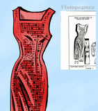 Clotilde 3116: 1950s Uncut Misses Sheath Dress Sz 36 B Vintage Sewing Pattern