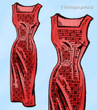 Clotilde 3116: 1950s Uncut Misses Sheath Dress Sz 36 B Vintage Sewing Pattern