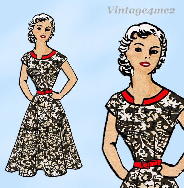 Clotilde 3126: 1950s Uncut Misses Dress & Jacket 36 B Vintage Sewing Pattern