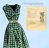 Clotilde 3145: 1950s Uncut Plus Size Sun Dress 45 B Vintage Sewing Pattern