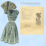 Clotilde 3145: 1950s Uncut Plus Size Sun Dress 45 B Vintage Sewing Pattern
