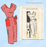 Clotilde 3152: 1950s Uncut Misses Sweetheart Dress 36 B Vintage Sewing Pattern