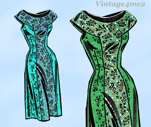 Clotilde 3239: 1950s Uncut Misses Sleeveless Dress 36 B Vintage Sewing Pattern
