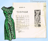 Clotilde 3239: 1950s Uncut Misses Sleeveless Dress 36 B Vintage Sewing Pattern