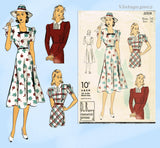 Du Barry 2050: 1930s Stunning Misses Street Dress Sz 34 B Vintage Sewing Pattern