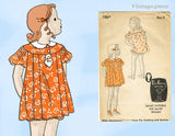 1930s Vintage Du Barry Sewing Pattern 706A Cute Little Girls Bloomer Dress Size 8