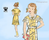 1930s Vintage Du Barry Sewing Pattern 936B Cute Toddler Girls Dress Size 6