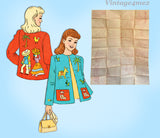 1940s Vintage Workbasket Embroidery Transfer Pattern Uncut Ladies Mexican Jacket