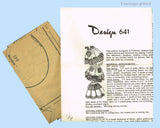 1950s Vintage Design Sewing Pattern 641 Easy Uncut Patchwork Apron Fits All