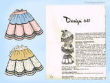 1950s Vintage Design Sewing Pattern 641 Easy Uncut Patchwork Apron Fits All