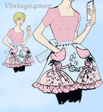 1950s Vintage Design Mail Order Pattern 708 Uncut Sunbonnet Sue Cocktail Apron