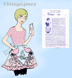 1950s Vintage Design Mail Order Pattern 708 Uncut Sunbonnet Sue Cocktail Apron