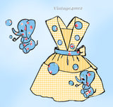 Mail Order 7235: 1960s Elephant Pinafore Vintage Sewing Pattern Sz, 2,4, 6 Uncut