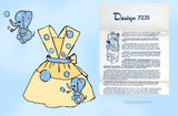 Mail Order 7235: 1960s Elephant Pinafore Vintage Sewing Pattern Sz, 2,4, 6 Uncut
