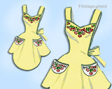 Design 7316: 1950s Darling Misses Feedsack Apron Fits All Vintage Sewing Pattern