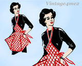 1950s Vintage Mail Order Sewing Pattern 827 Cute Misses Flared Apron Fits All